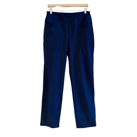 Lands' End Pants - Lands' End Women's Navy Blue Casual Knit M/T (Medium Tall) Straight Leg Pants